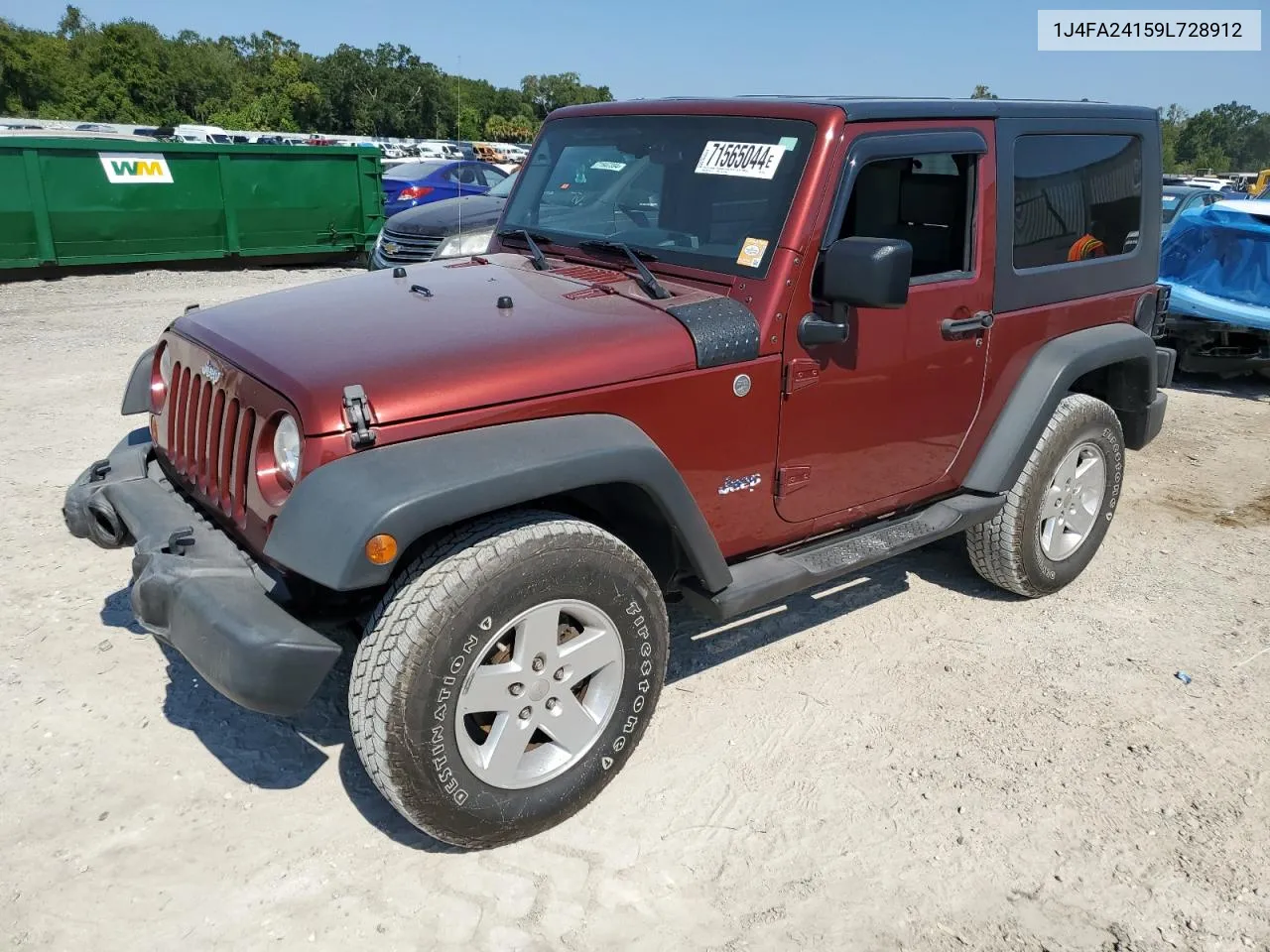 2009 Jeep Wrangler X VIN: 1J4FA24159L728912 Lot: 71565044