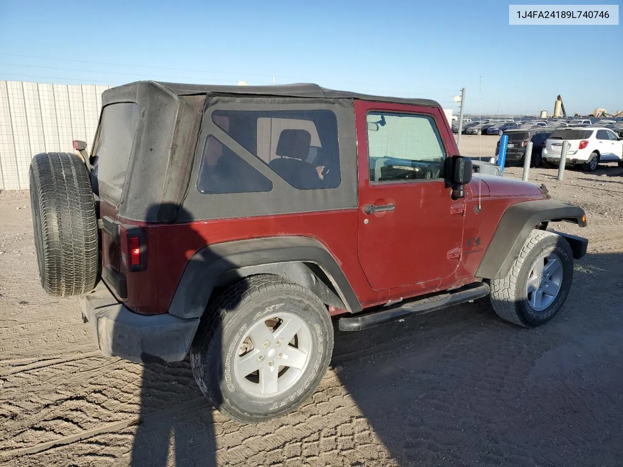 1J4FA24189L740746 2009 Jeep Wrangler X