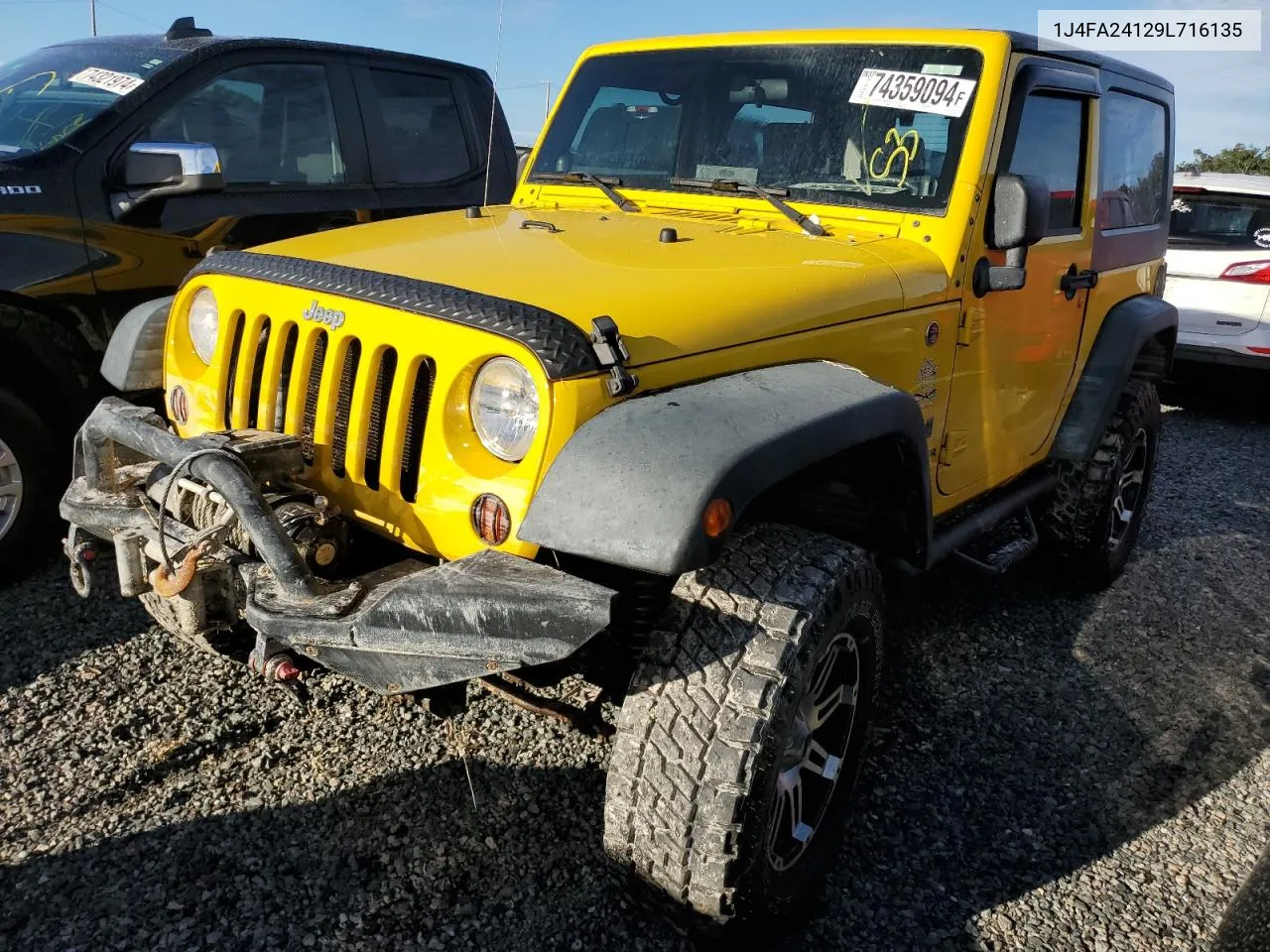 2009 Jeep Wrangler X VIN: 1J4FA24129L716135 Lot: 74359094