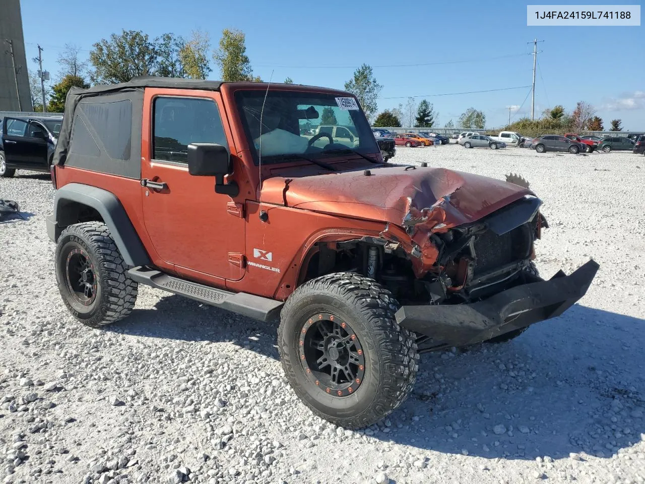 2009 Jeep Wrangler X VIN: 1J4FA24159L741188 Lot: 74589914