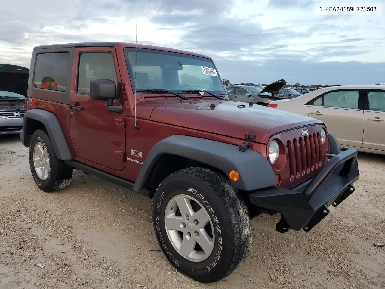 2009 Jeep Wrangler X VIN: 1J4FA24189L721503 Lot: 75092784