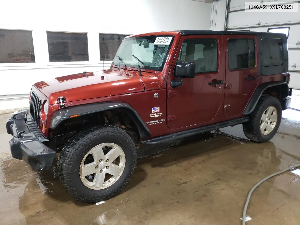 2009 Jeep Wrangler Unlimited Sahara VIN: 1J4GA591X9L708251 Lot: 75187724