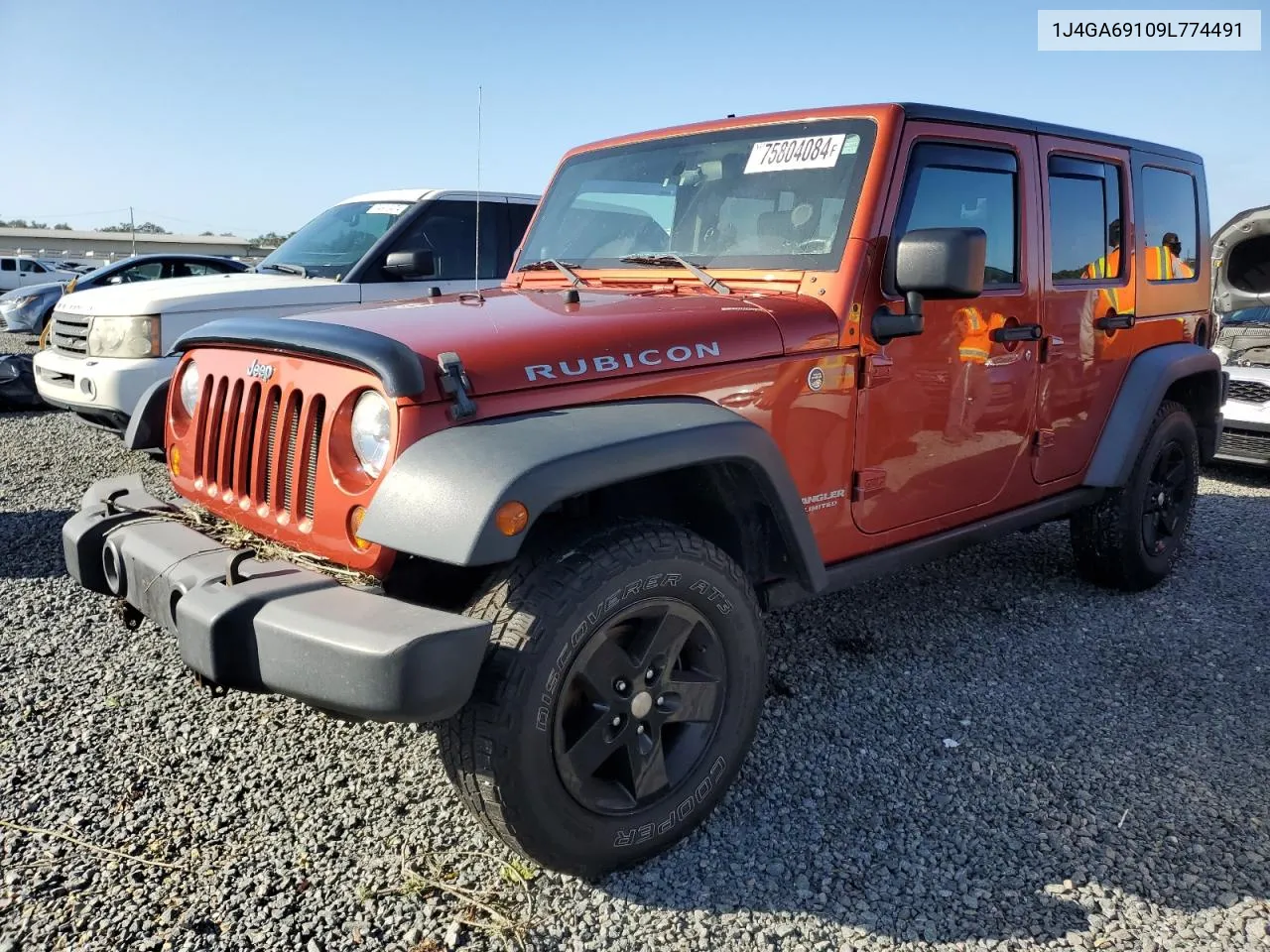 2009 Jeep Wrangler Unlimited Rubicon VIN: 1J4GA69109L774491 Lot: 75804084