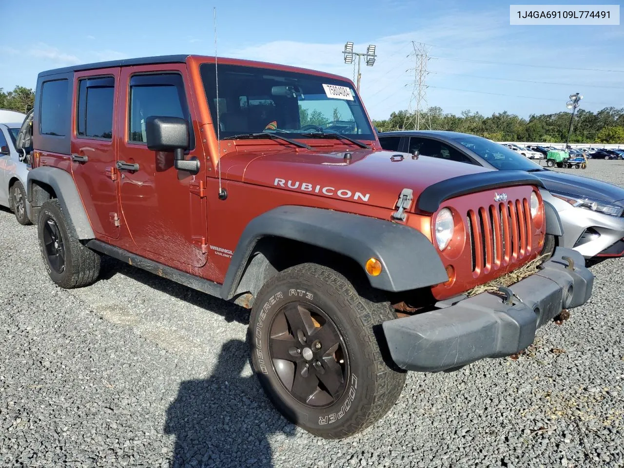 2009 Jeep Wrangler Unlimited Rubicon VIN: 1J4GA69109L774491 Lot: 75804084