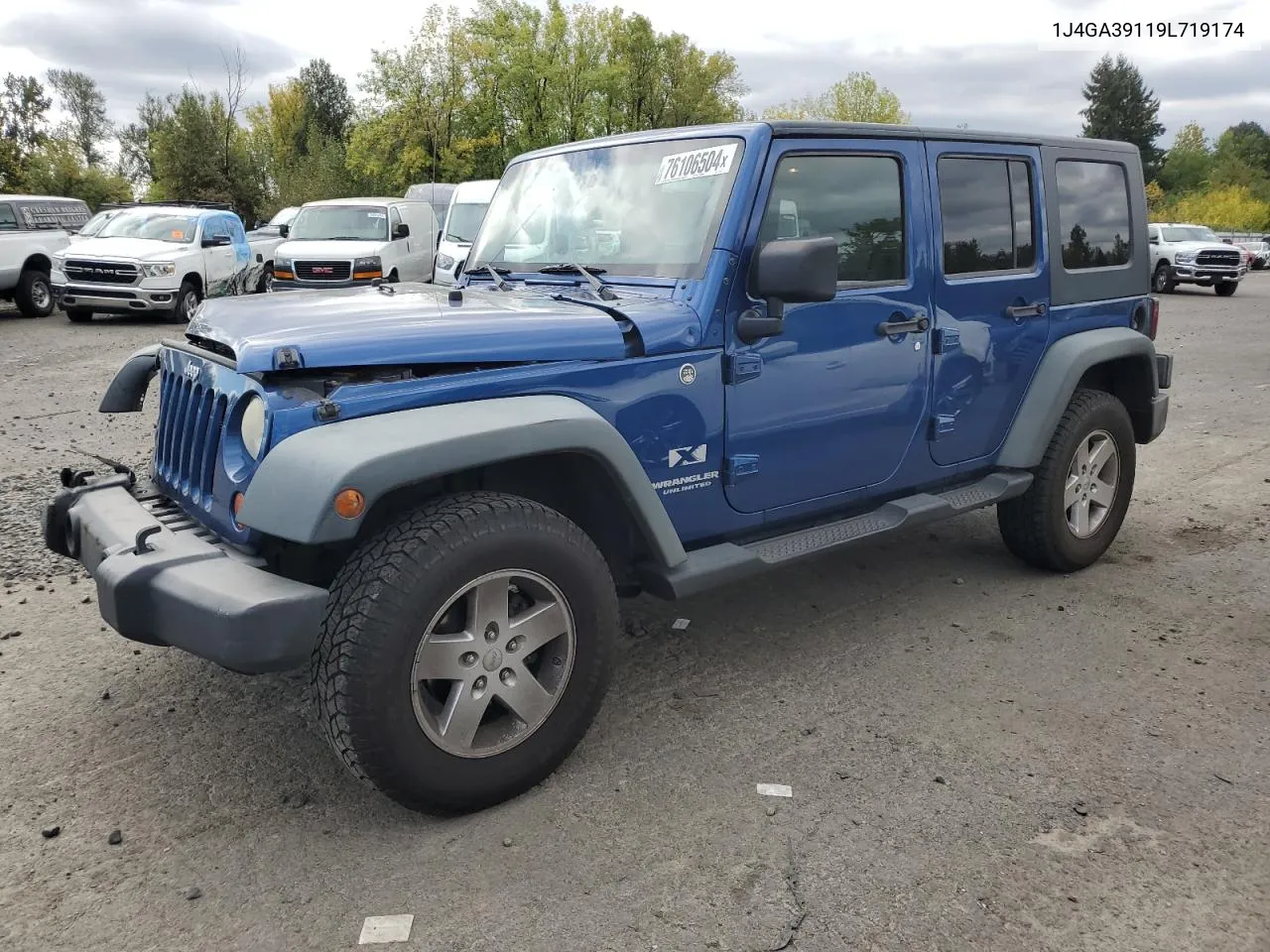 2009 Jeep Wrangler Unlimited X VIN: 1J4GA39119L719174 Lot: 76106504