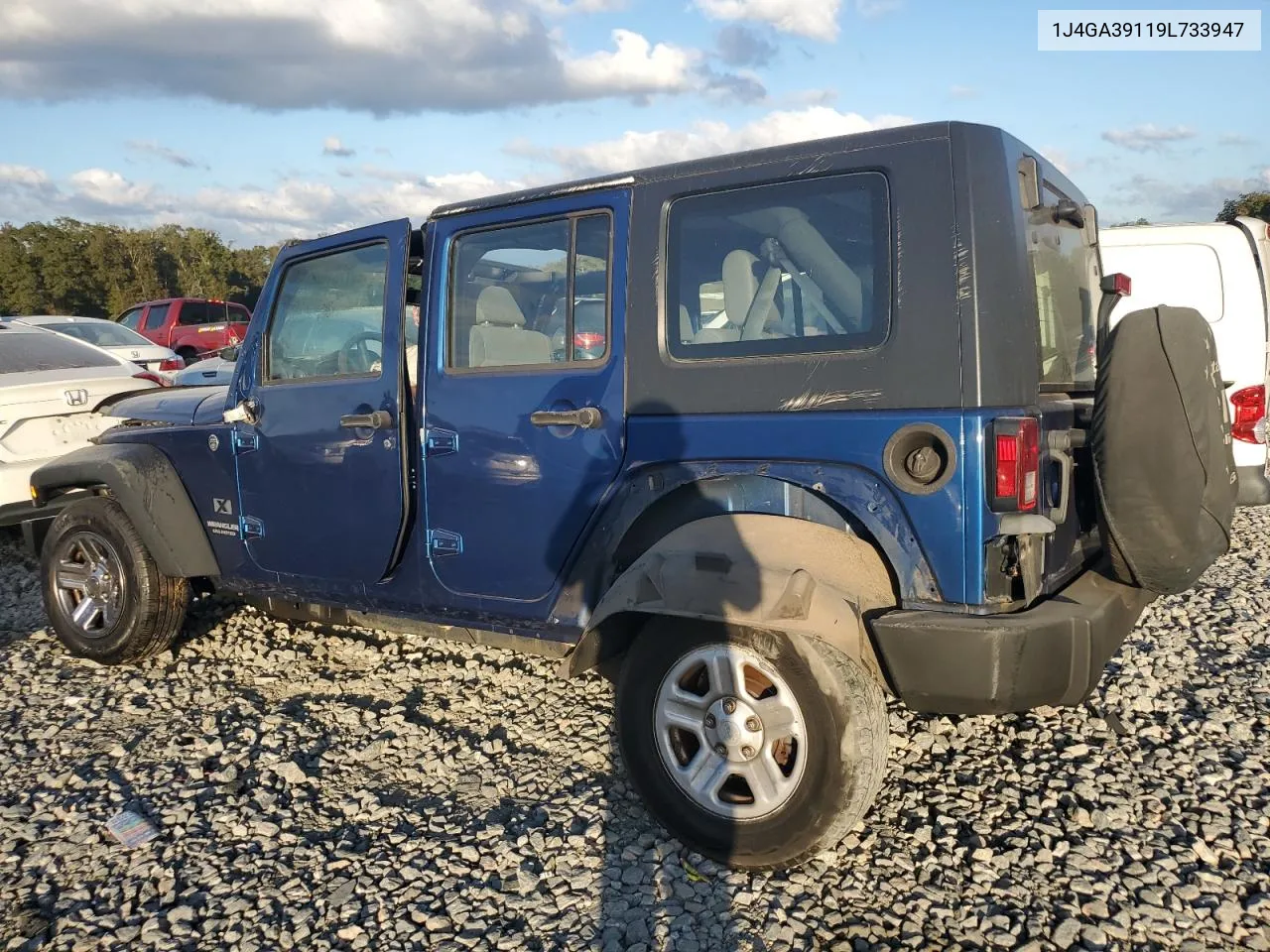 2009 Jeep Wrangler Unlimited X VIN: 1J4GA39119L733947 Lot: 77846284