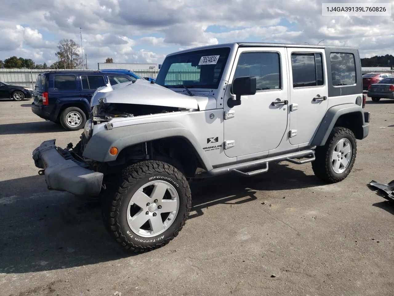 2009 Jeep Wrangler Unlimited X VIN: 1J4GA39139L760826 Lot: 78524824