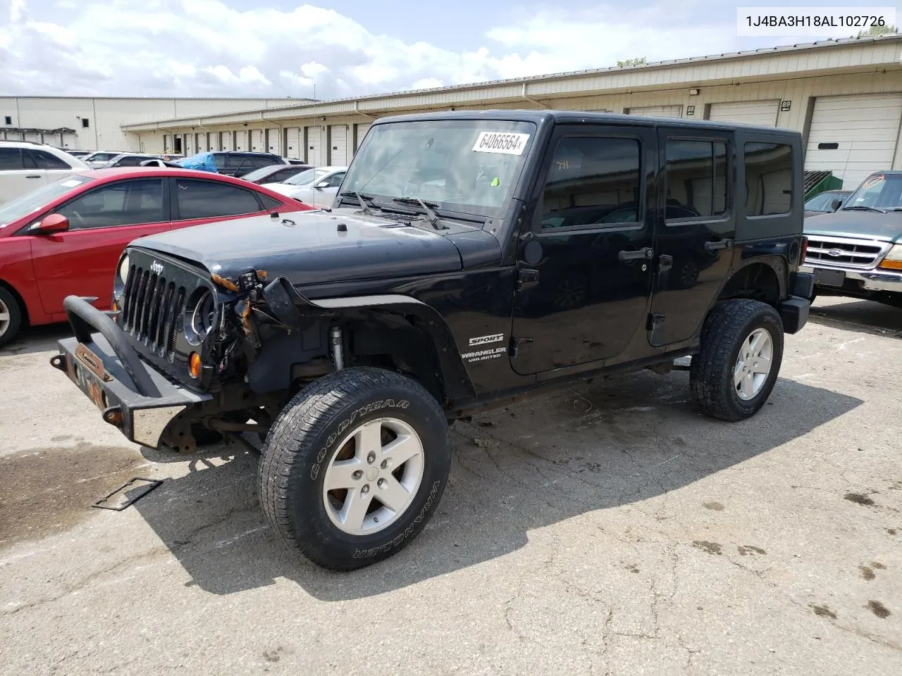 2010 Jeep Wrangler Unlimited Sport VIN: 1J4BA3H18AL102726 Lot: 64066564