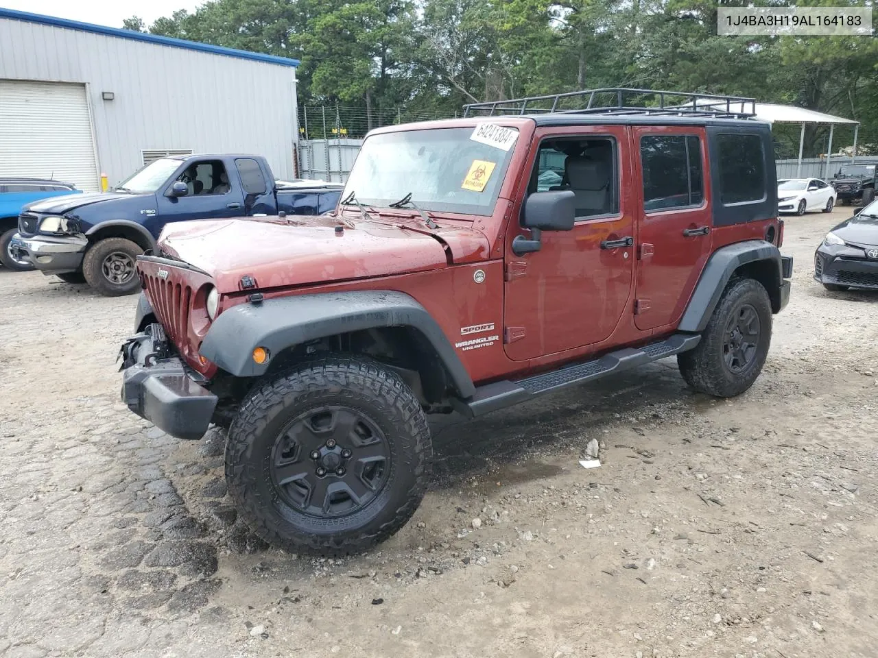 1J4BA3H19AL164183 2010 Jeep Wrangler Unlimited Sport