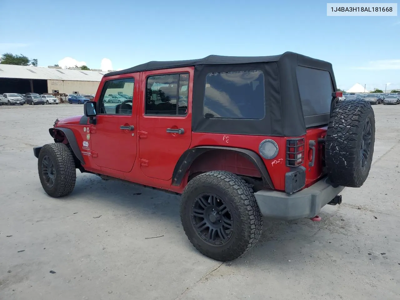 2010 Jeep Wrangler Unlimited Sport VIN: 1J4BA3H18AL181668 Lot: 67641814