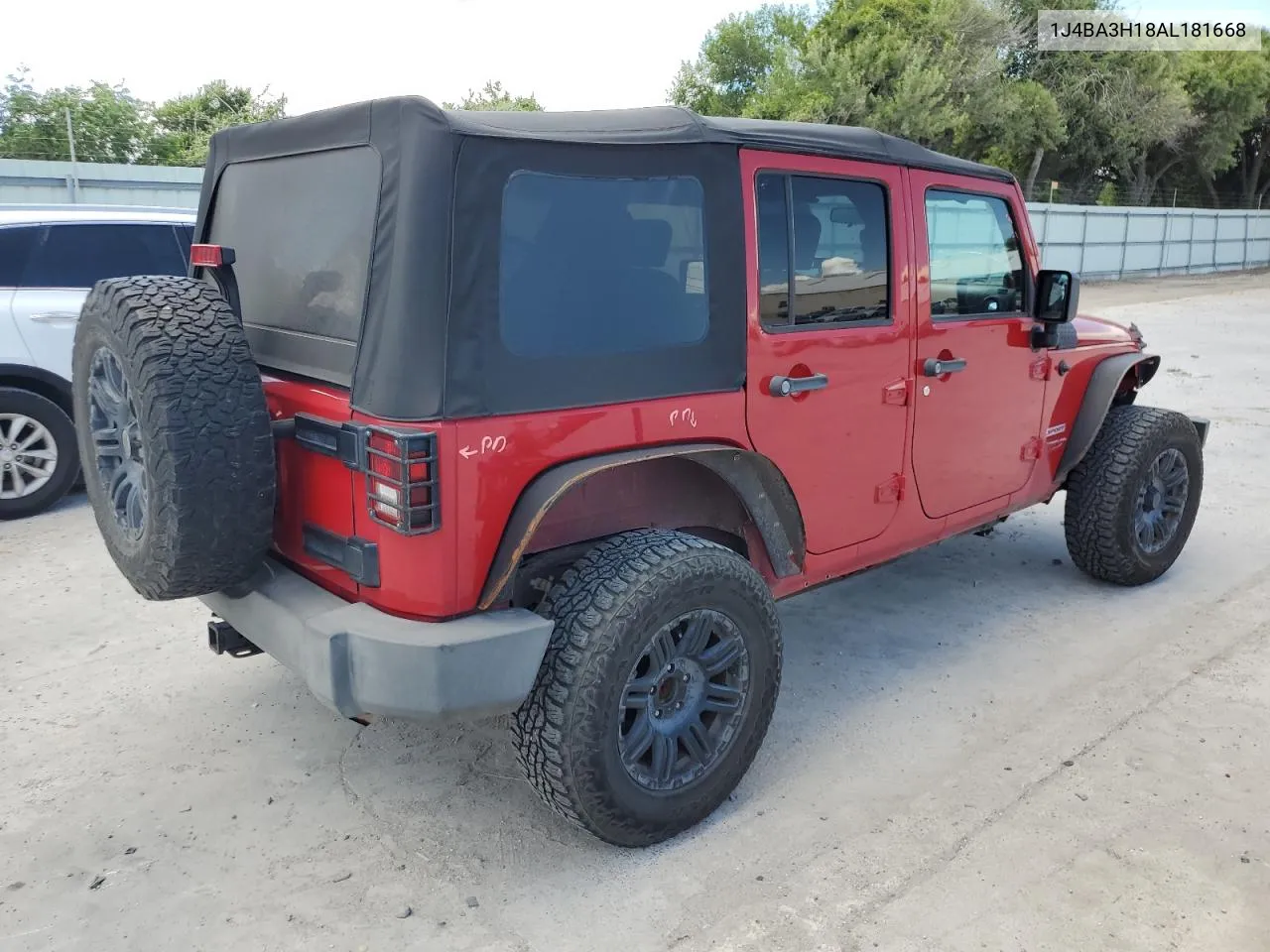 1J4BA3H18AL181668 2010 Jeep Wrangler Unlimited Sport