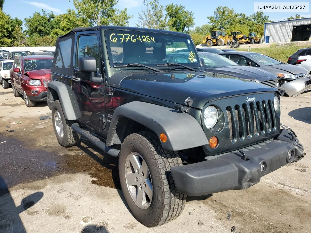 2010 Jeep Wrangler Sport VIN: 1J4AA2D11AL125437 Lot: 67764254