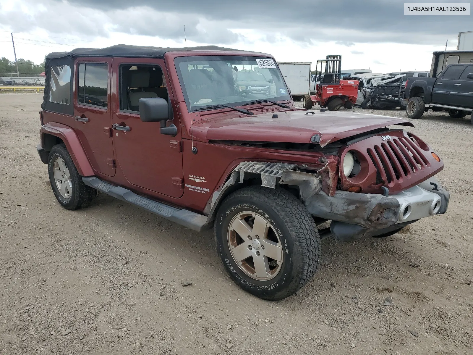 2010 Jeep Wrangler Unlimited Sahara VIN: 1J4BA5H14AL123536 Lot: 68816984