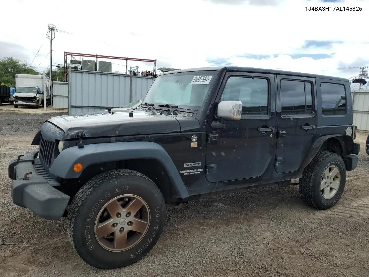 2010 Jeep Wrangler Unlimited Sport VIN: 1J4BA3H17AL145826 Lot: 68867864