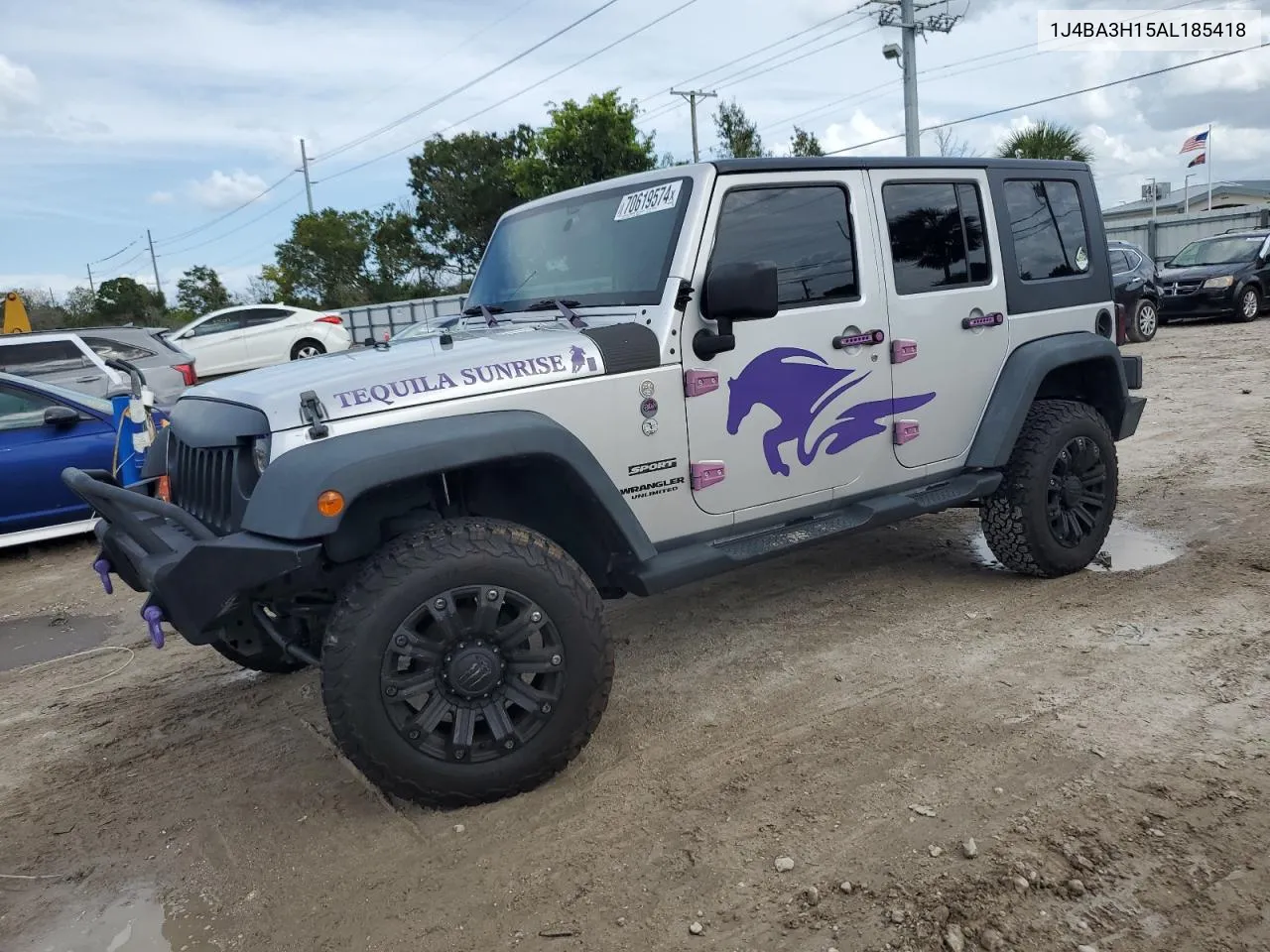 2010 Jeep Wrangler Unlimited Sport VIN: 1J4BA3H15AL185418 Lot: 70619574