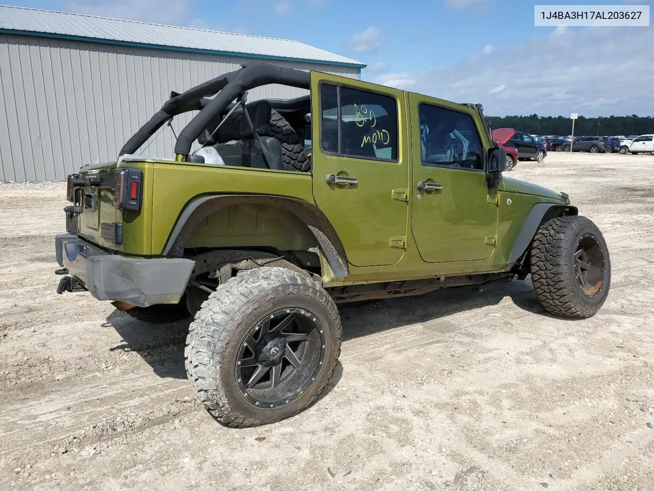 2010 Jeep Wrangler Unlimited Sport VIN: 1J4BA3H17AL203627 Lot: 71238604