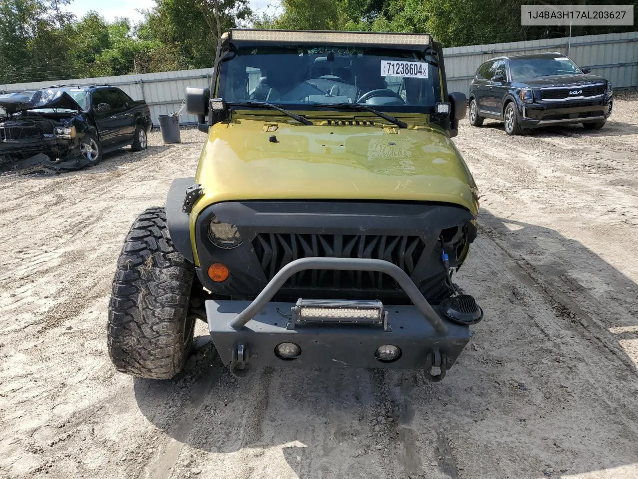 2010 Jeep Wrangler Unlimited Sport VIN: 1J4BA3H17AL203627 Lot: 71238604