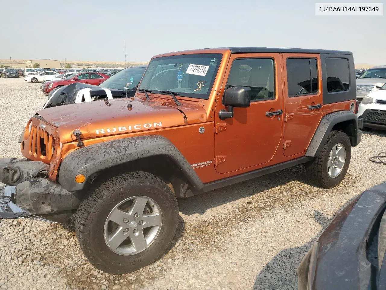 2010 Jeep Wrangler Unlimited Rubicon VIN: 1J4BA6H14AL197349 Lot: 71270774