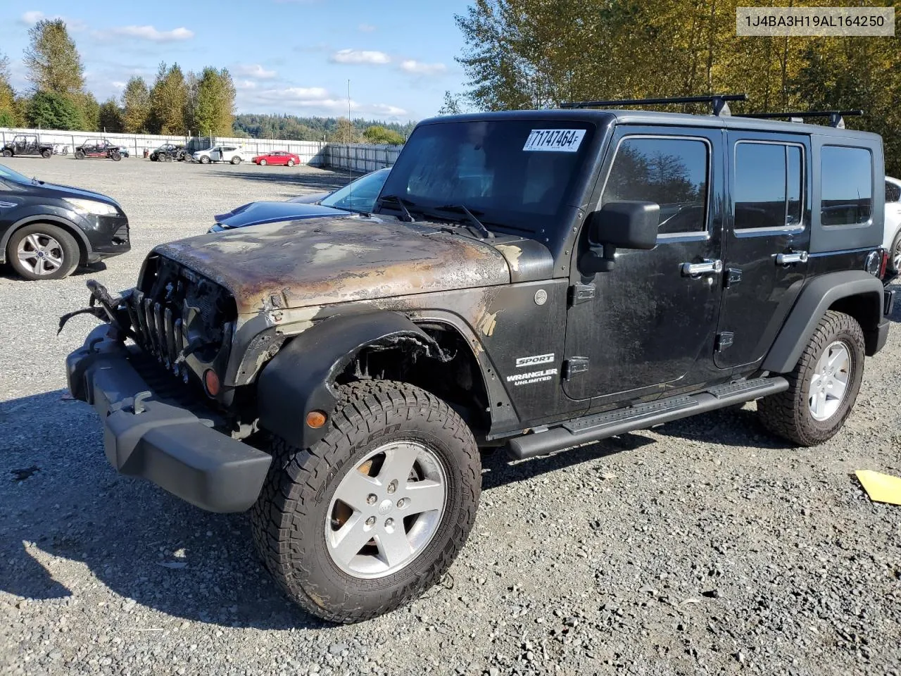 2010 Jeep Wrangler Unlimited Sport VIN: 1J4BA3H19AL164250 Lot: 71747464