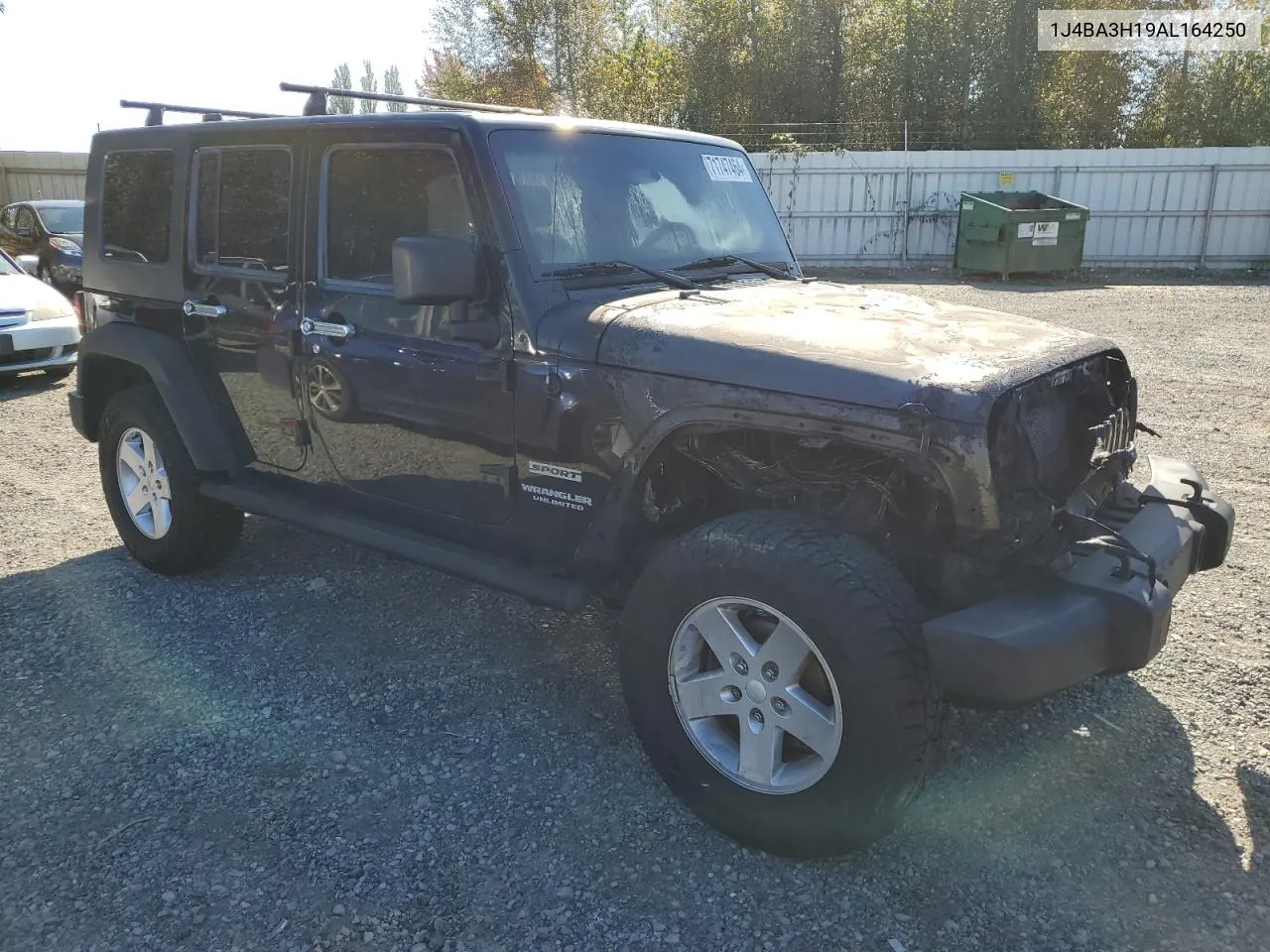 2010 Jeep Wrangler Unlimited Sport VIN: 1J4BA3H19AL164250 Lot: 71747464