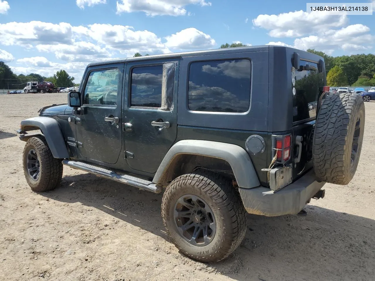 1J4BA3H13AL214138 2010 Jeep Wrangler Unlimited Sport