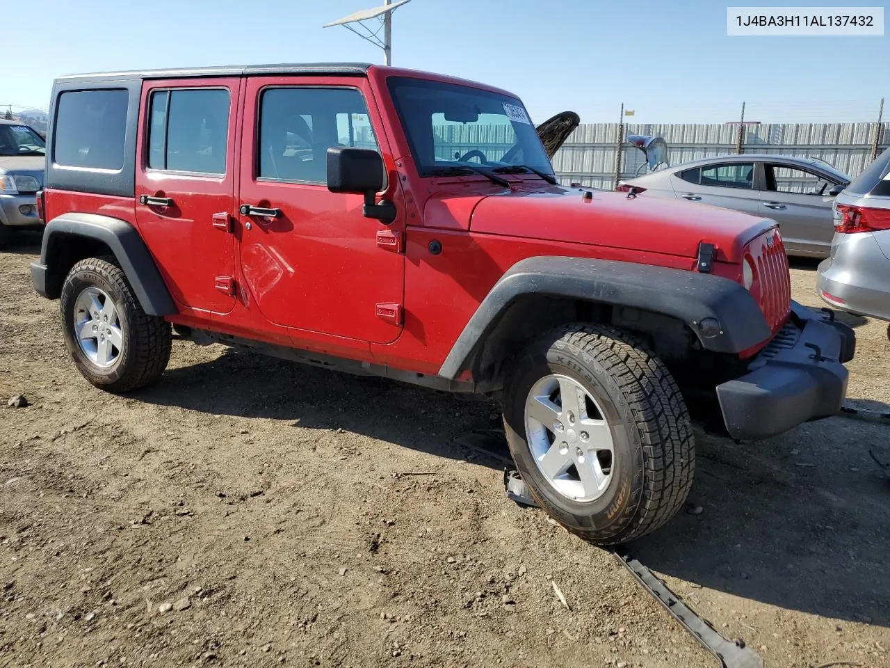 2010 Jeep Wrangler Unlimited Sport VIN: 1J4BA3H11AL137432 Lot: 73853474