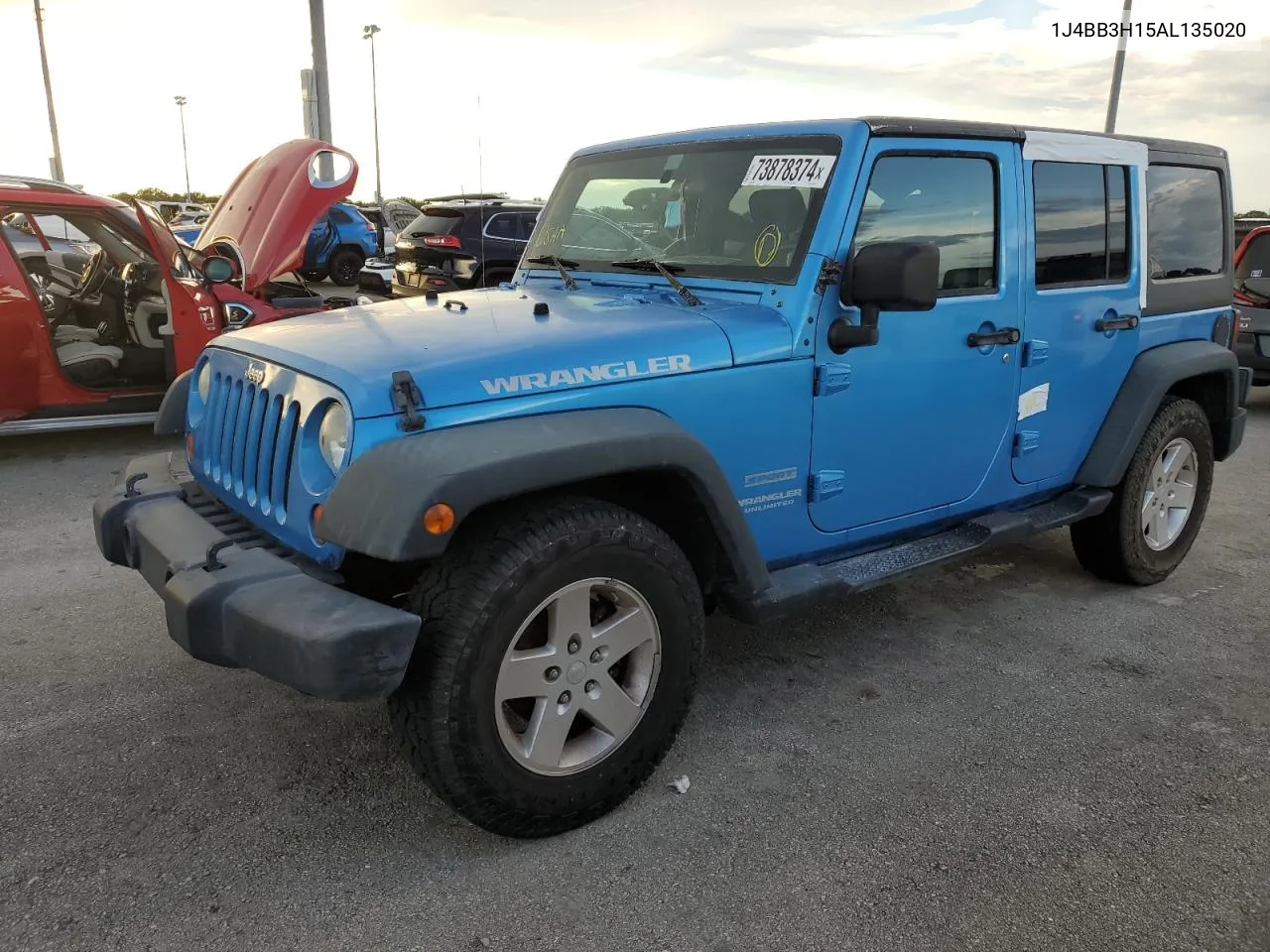 2010 Jeep Wrangler Unlimited Sport VIN: 1J4BB3H15AL135020 Lot: 73878374