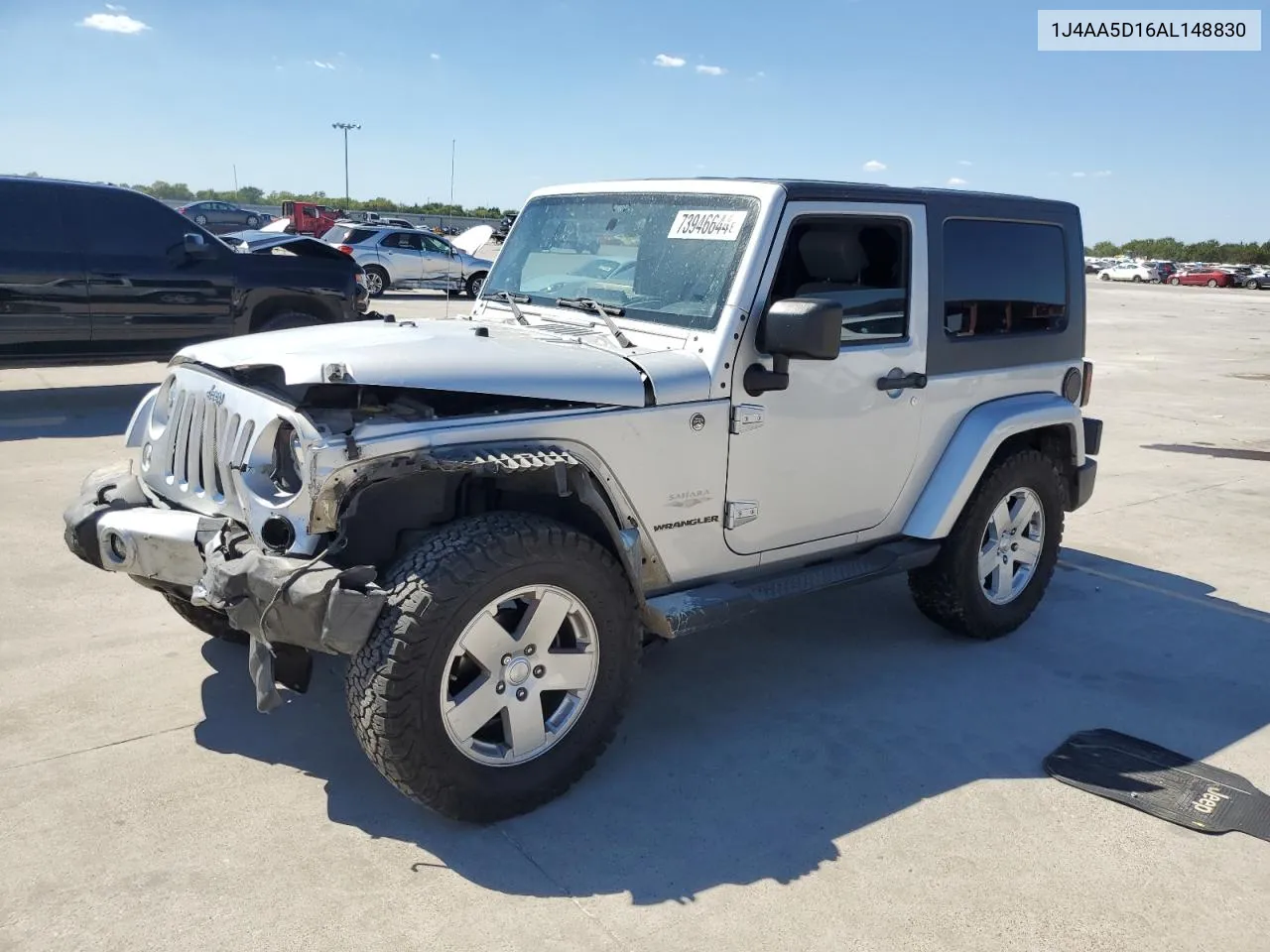 2010 Jeep Wrangler Sahara VIN: 1J4AA5D16AL148830 Lot: 73946644