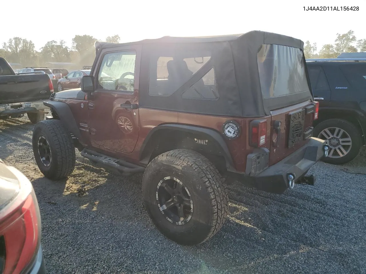 2010 Jeep Wrangler Sport VIN: 1J4AA2D11AL156428 Lot: 74024374