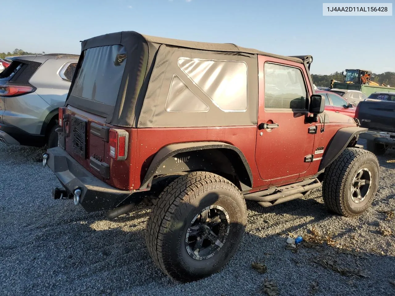 2010 Jeep Wrangler Sport VIN: 1J4AA2D11AL156428 Lot: 74024374