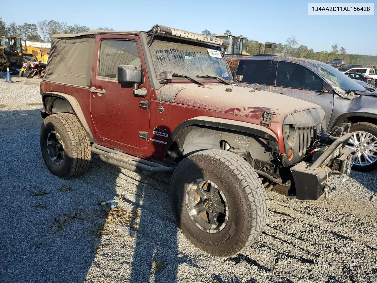 2010 Jeep Wrangler Sport VIN: 1J4AA2D11AL156428 Lot: 74024374