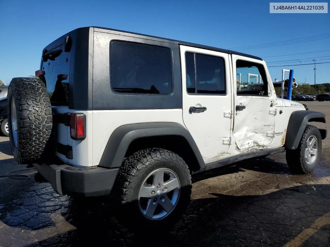 2010 Jeep Wrangler Unlimited Rubicon VIN: 1J4BA6H14AL221035 Lot: 74939624