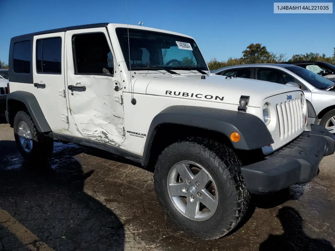 2010 Jeep Wrangler Unlimited Rubicon VIN: 1J4BA6H14AL221035 Lot: 74939624