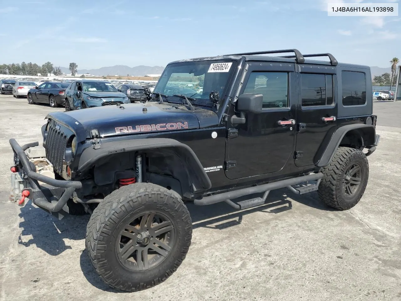 2010 Jeep Wrangler Unlimited Rubicon VIN: 1J4BA6H16AL193898 Lot: 74950624