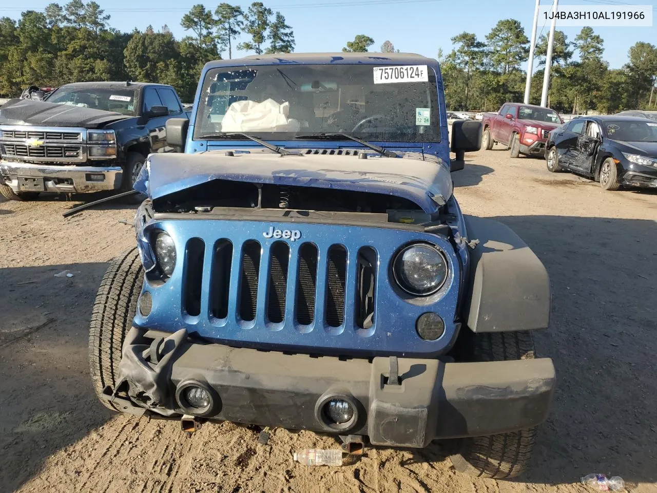 2010 Jeep Wrangler Unlimited Sport VIN: 1J4BA3H10AL191966 Lot: 75706124