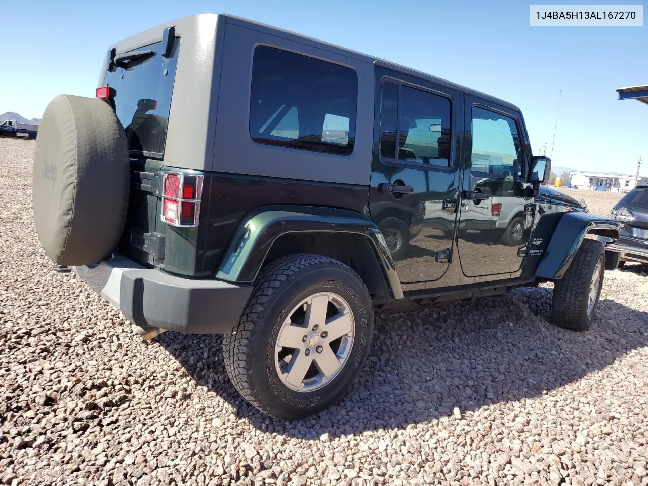 2010 Jeep Wrangler Unlimited Sahara VIN: 1J4BA5H13AL167270 Lot: 76605934