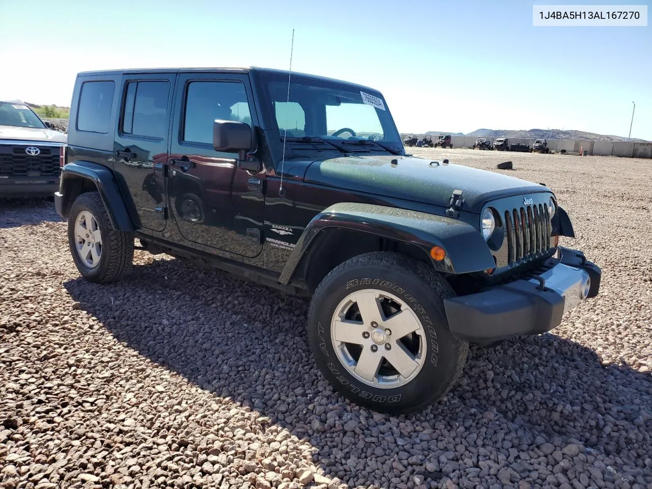 2010 Jeep Wrangler Unlimited Sahara VIN: 1J4BA5H13AL167270 Lot: 76605934