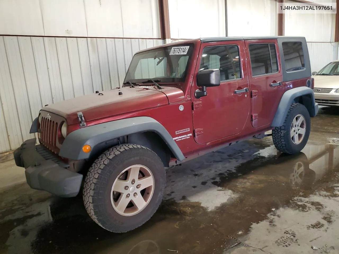 2010 Jeep Wrangler Unlimited Sport VIN: 1J4HA3H12AL197651 Lot: 76775114