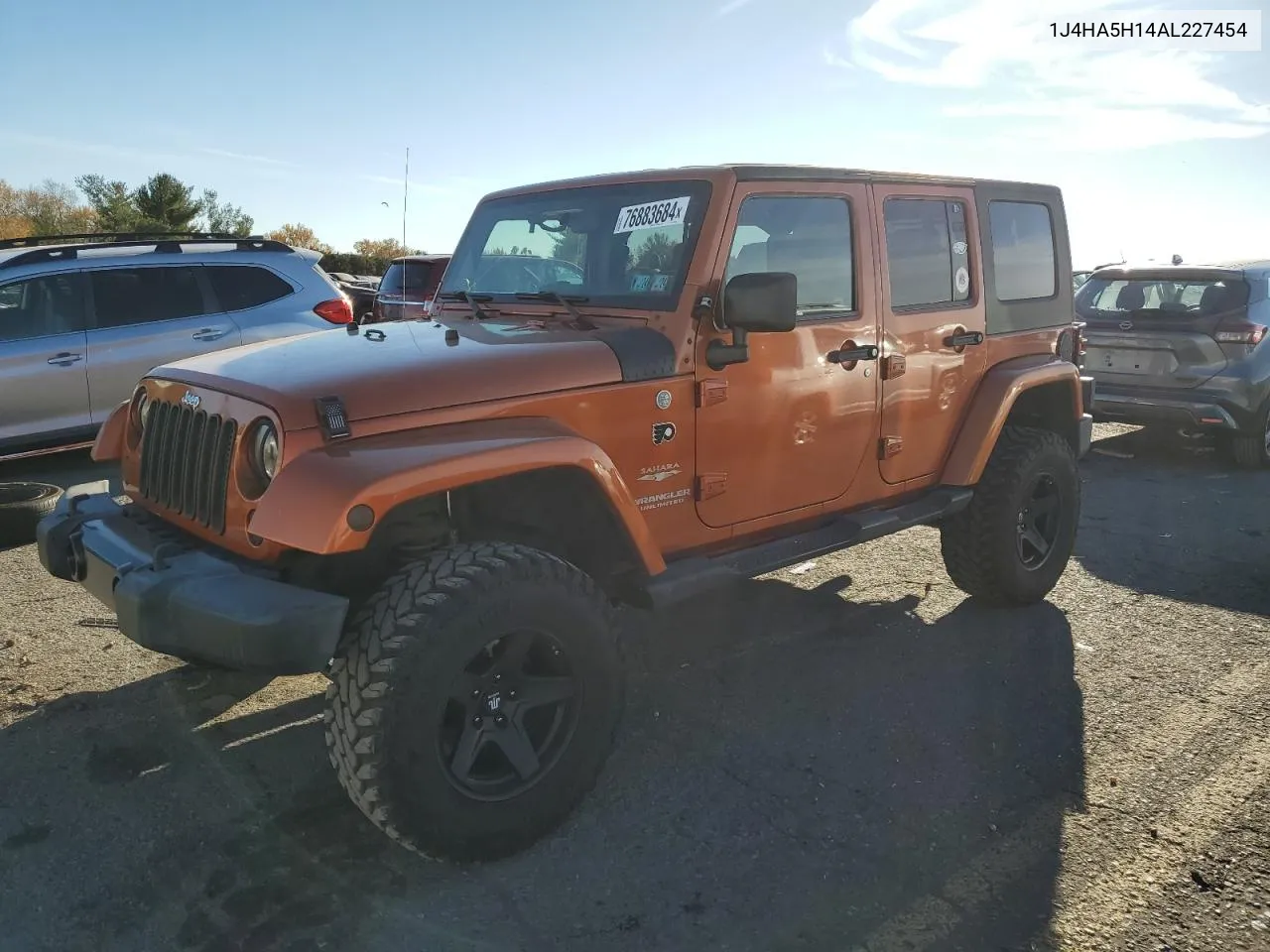 2010 Jeep Wrangler Unlimited Sahara VIN: 1J4HA5H14AL227454 Lot: 76883684