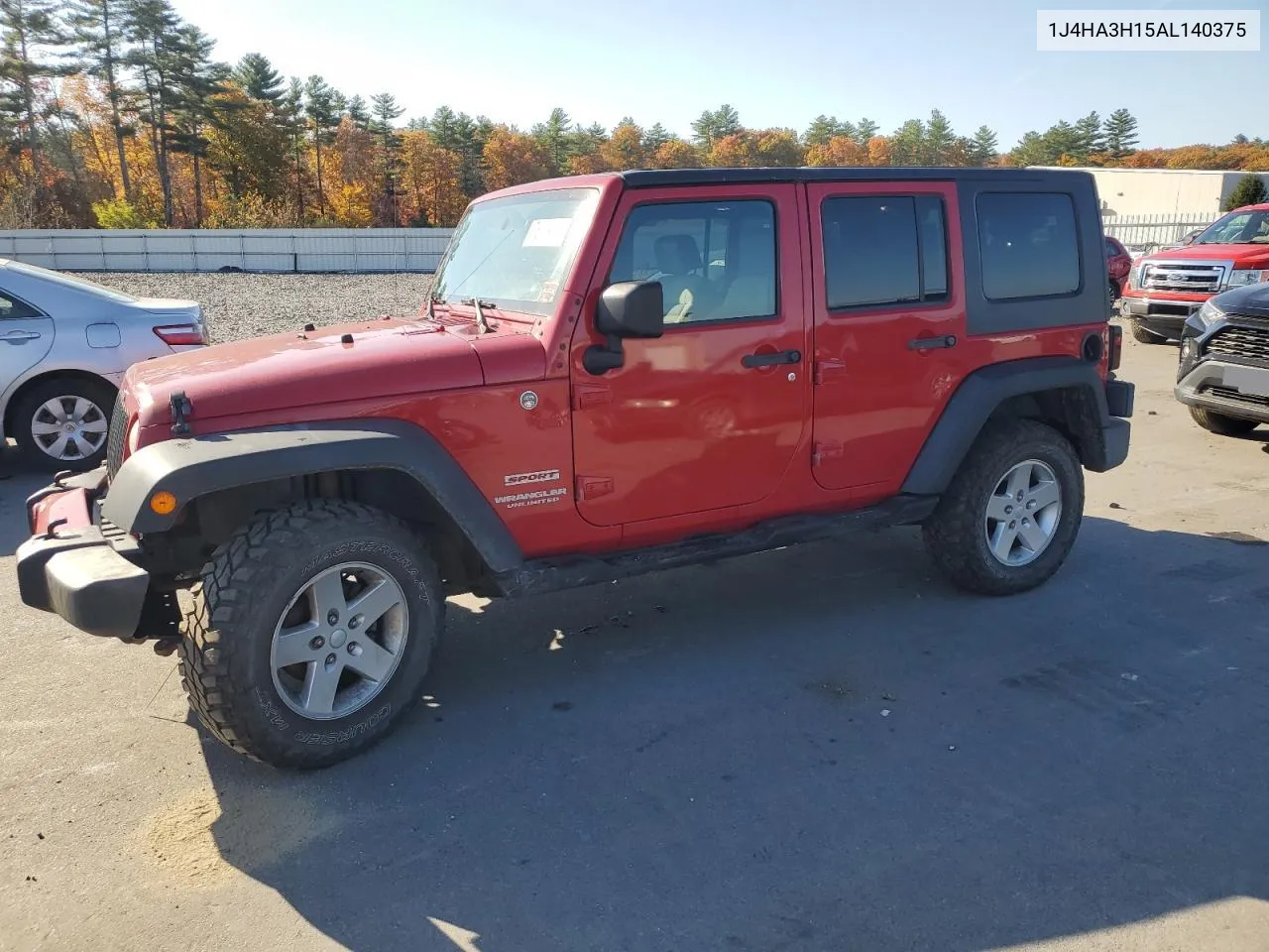 2010 Jeep Wrangler Unlimited Sport VIN: 1J4HA3H15AL140375 Lot: 76919704