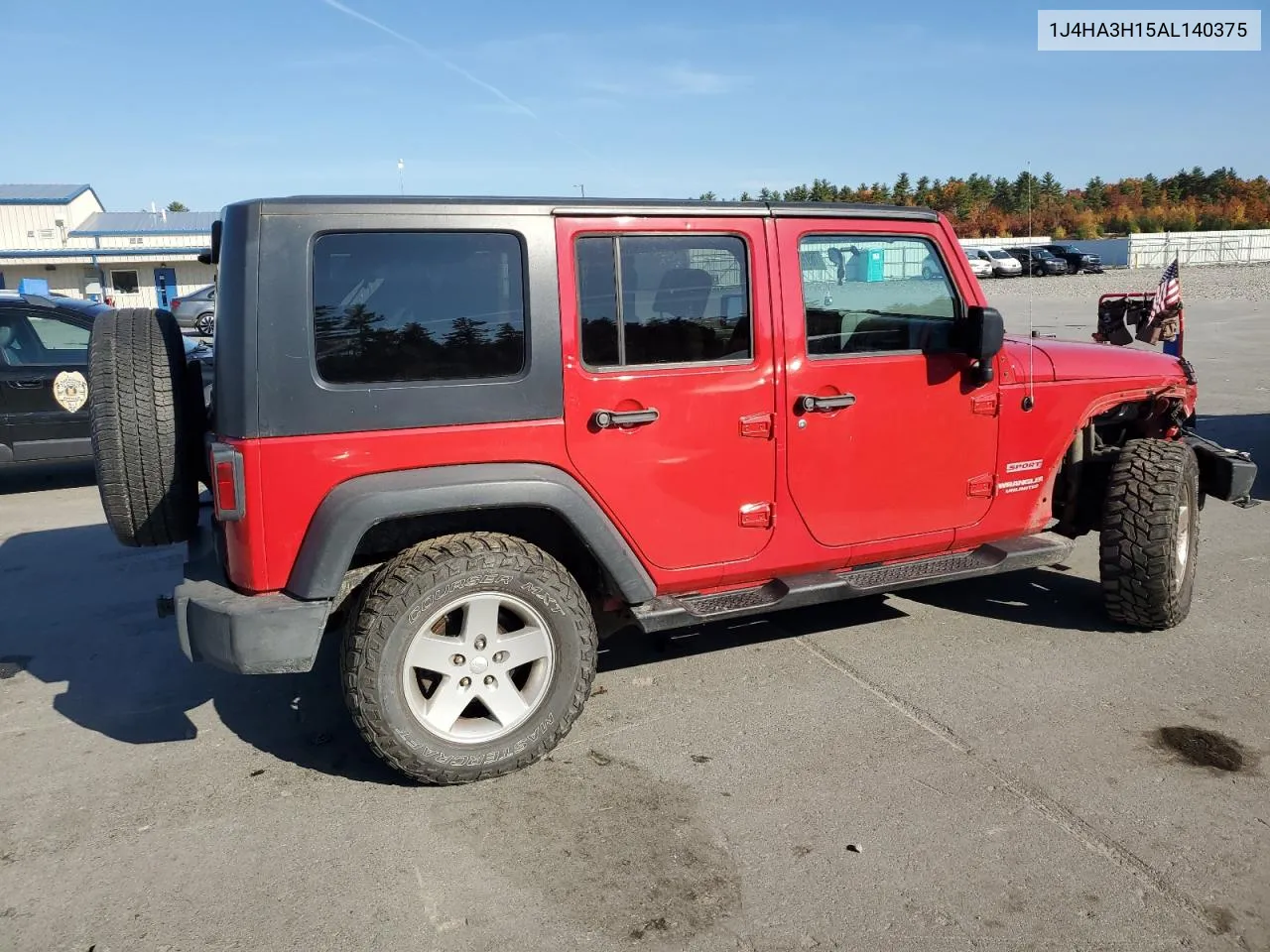 2010 Jeep Wrangler Unlimited Sport VIN: 1J4HA3H15AL140375 Lot: 76919704