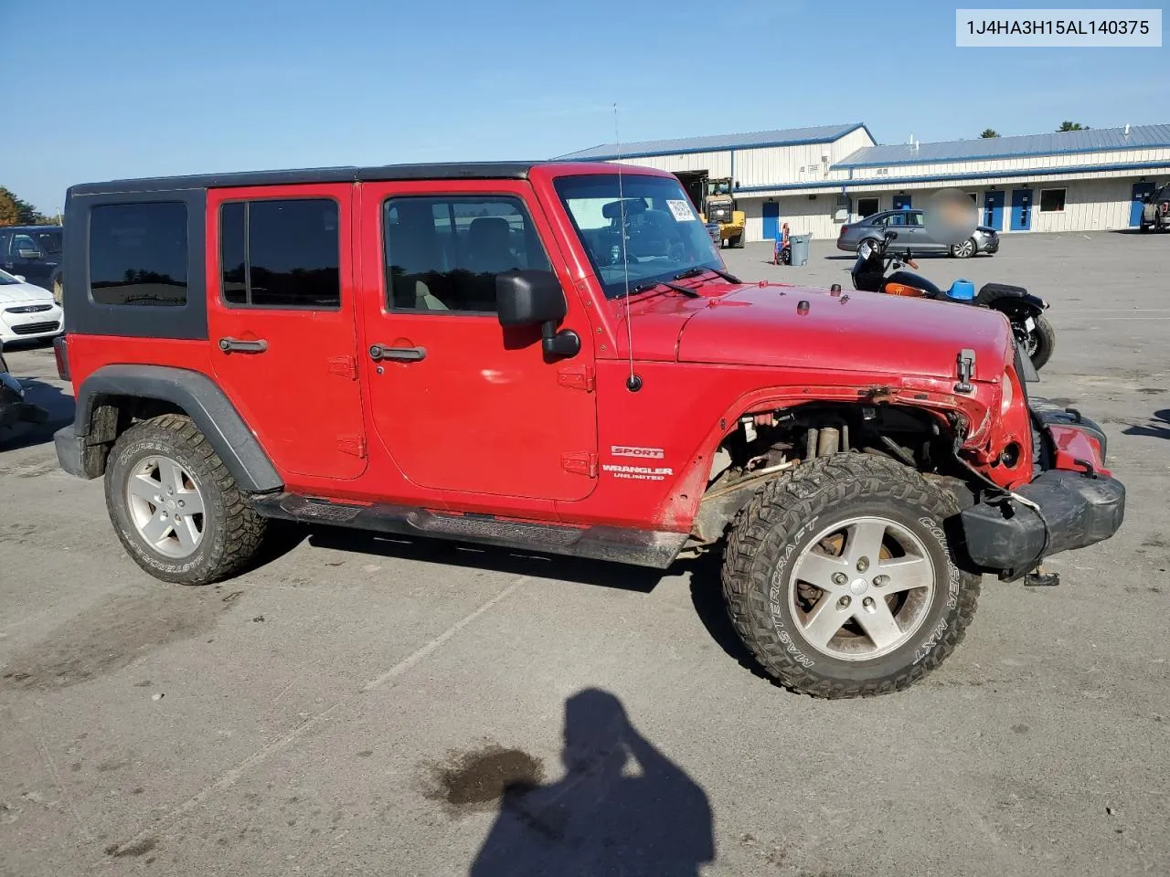 2010 Jeep Wrangler Unlimited Sport VIN: 1J4HA3H15AL140375 Lot: 76919704