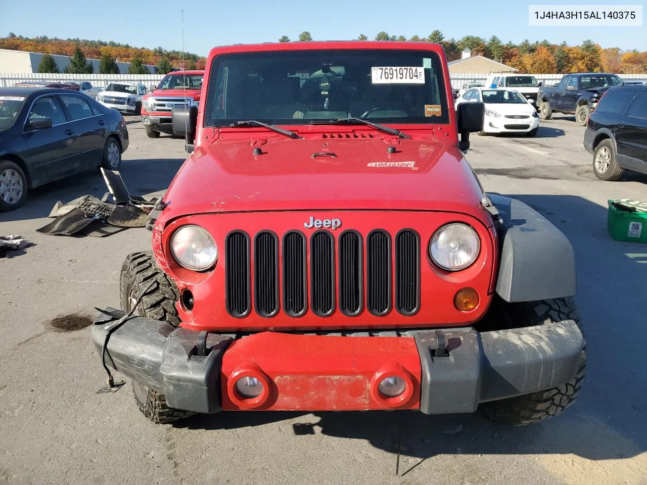 2010 Jeep Wrangler Unlimited Sport VIN: 1J4HA3H15AL140375 Lot: 76919704