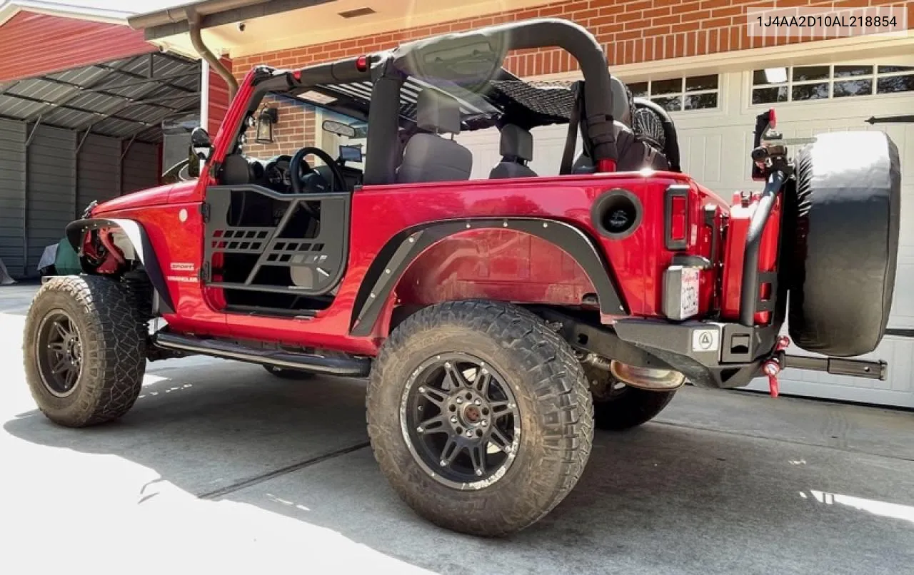 2010 Jeep Wrangler Sport VIN: 1J4AA2D10AL218854 Lot: 77035434