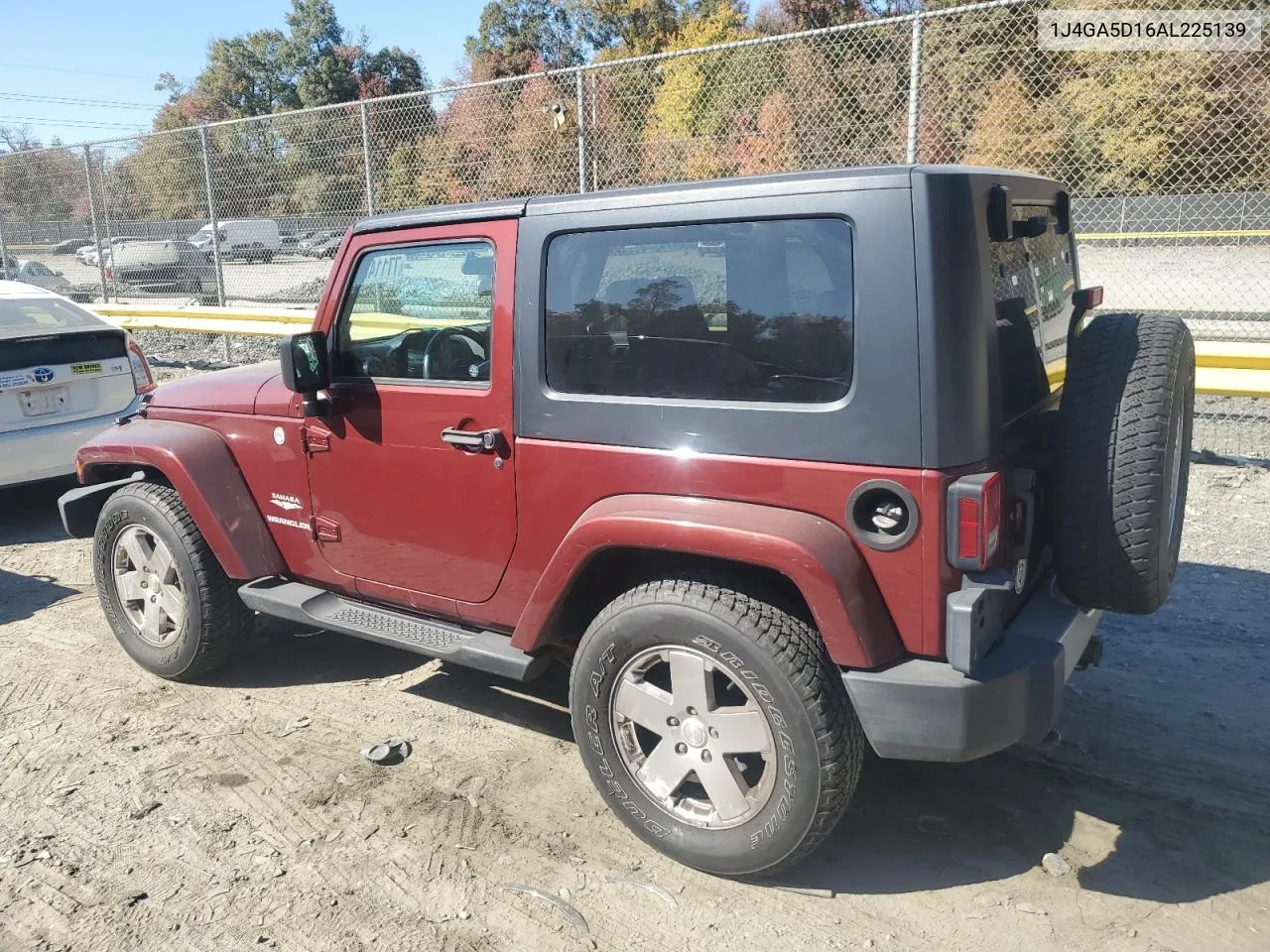 2010 Jeep Wrangler Sahara VIN: 1J4GA5D16AL225139 Lot: 77114204