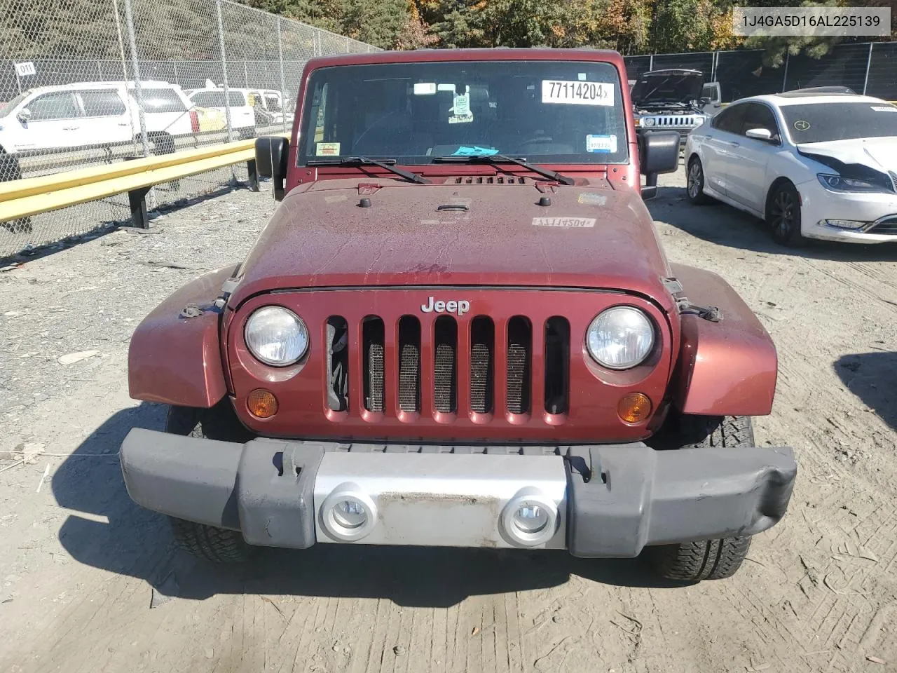 2010 Jeep Wrangler Sahara VIN: 1J4GA5D16AL225139 Lot: 77114204