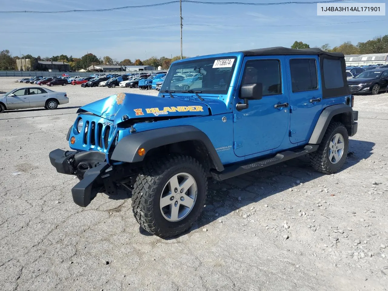 2010 Jeep Wrangler Unlimited Sport VIN: 1J4BA3H14AL171901 Lot: 77136674