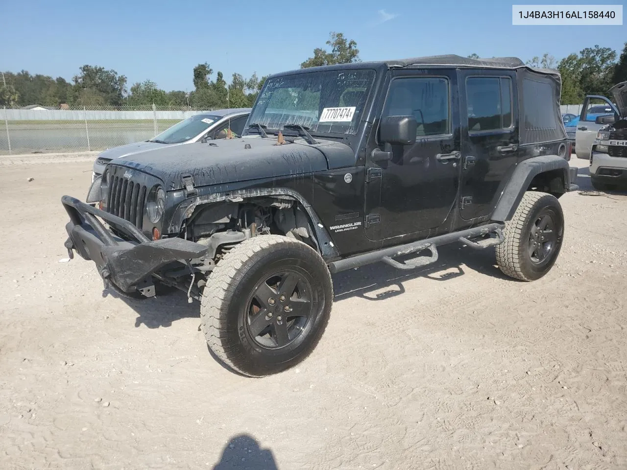 2010 Jeep Wrangler Unlimited Sport VIN: 1J4BA3H16AL158440 Lot: 77707474