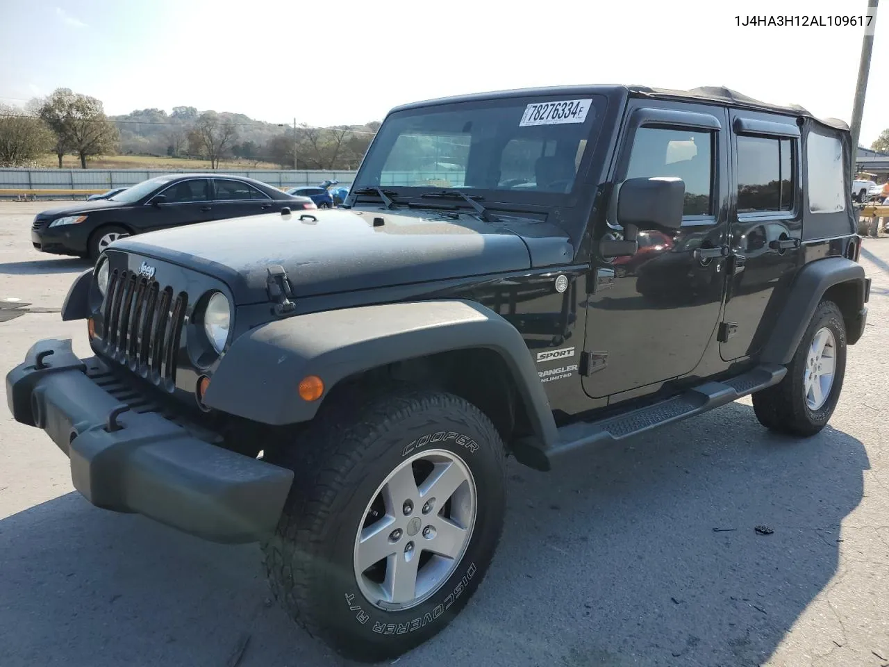 2010 Jeep Wrangler Unlimited Sport VIN: 1J4HA3H12AL109617 Lot: 78276334