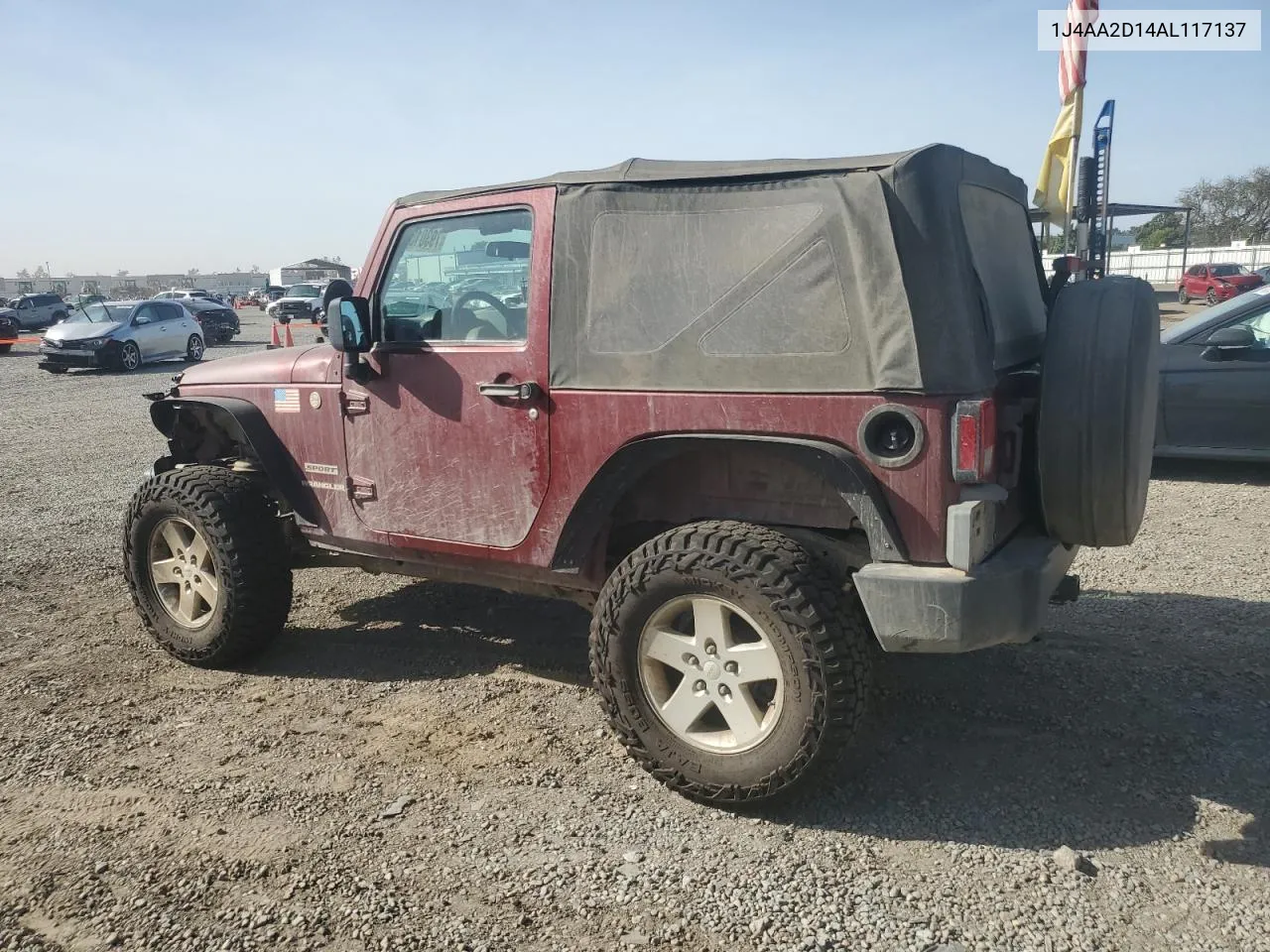 1J4AA2D14AL117137 2010 Jeep Wrangler Sport